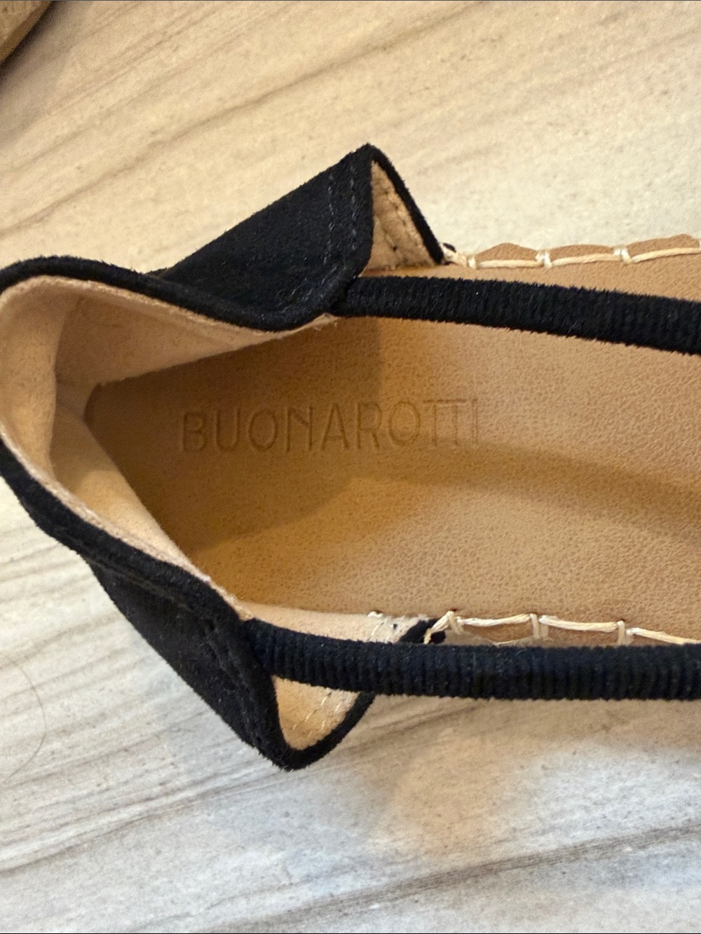 Black Espadrille Flats with Ankle Straps - Picture 2 of 6